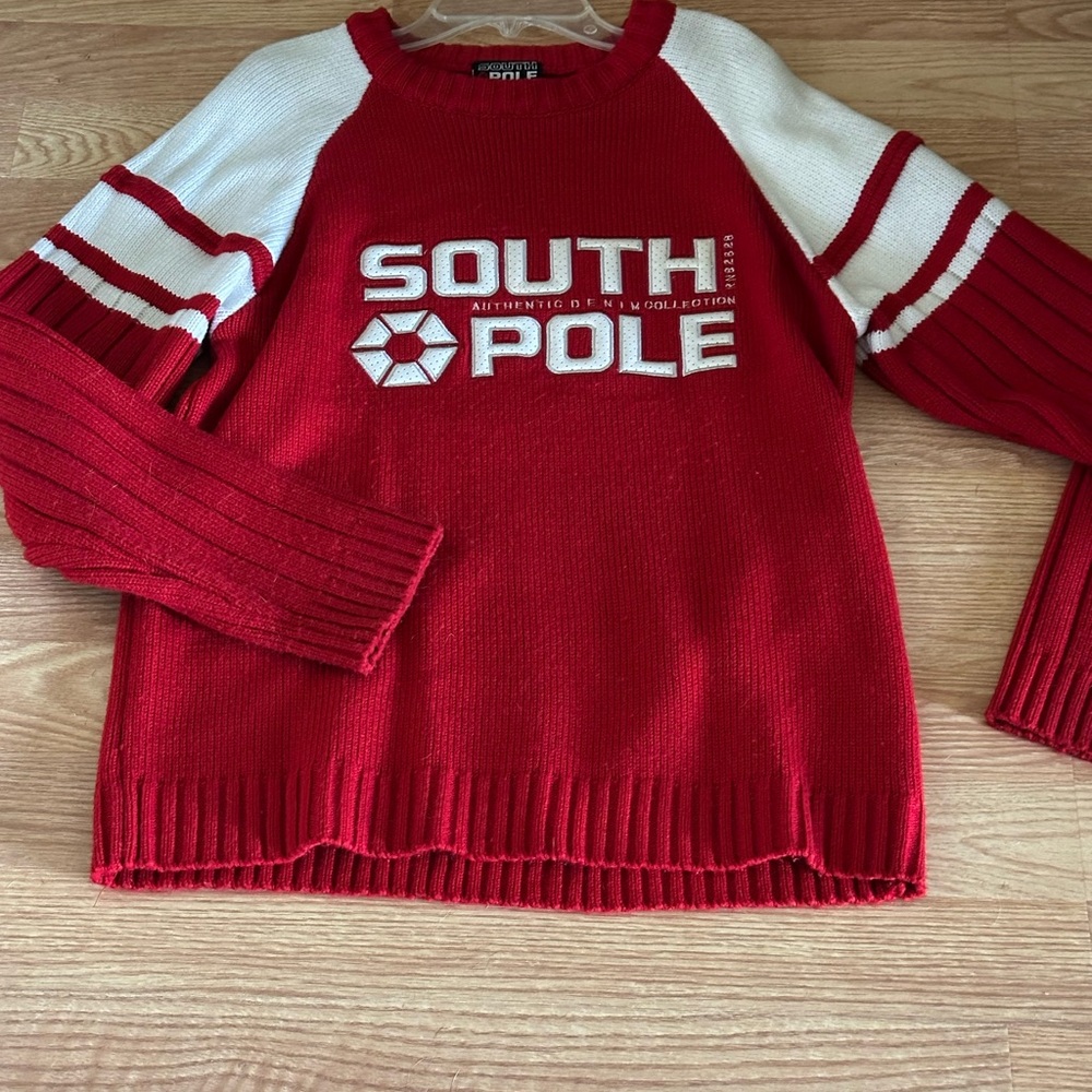 South Pole Vibrant Red Knit Sweater